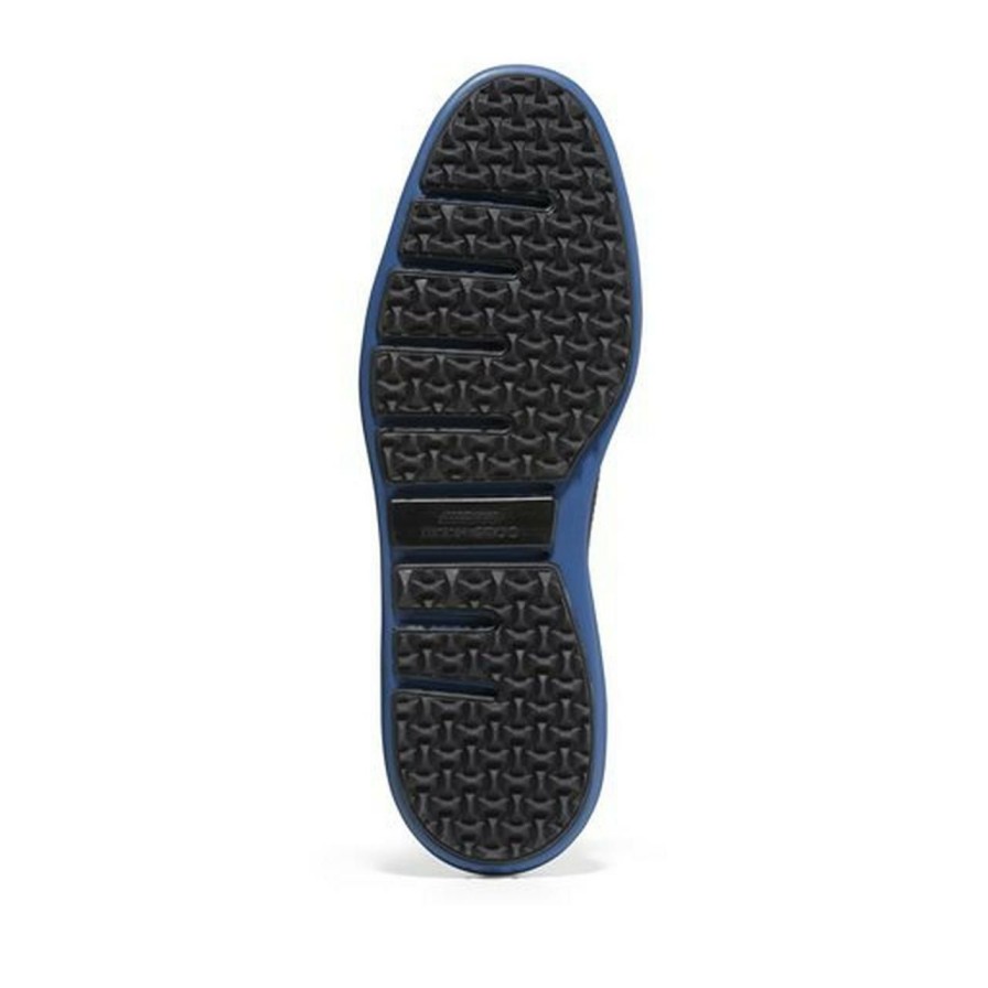 Shoes * | Cole Haan Men'S Original Grand Stichlite Wing Ox Spikeless Golf Shoe Black/Blue