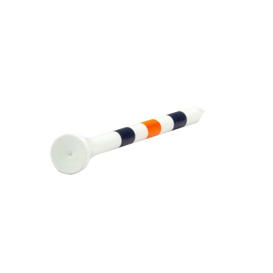 Accessories * | Ztech White 3 1/4 Inch Tees With Orange & Blue Stripes (100 Count) White/Blue