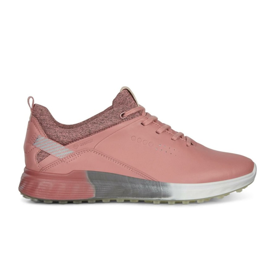 Shoes * | Ecco Women'S Goretex S-Three Spikeless Golf Shoe-Rose