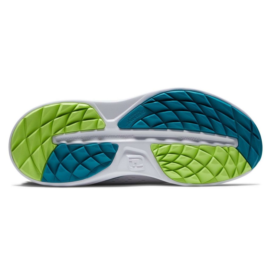 Shoes * | Footjoy Women'S Flex Xp Spikeless Golf Shoe White/Teal