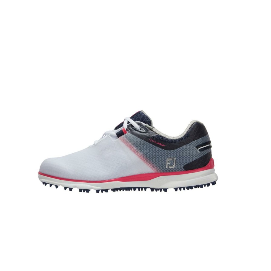 Shoes * | Footjoy Women'S Pro Sl Sport Spikeless Golf Shoe White/Grey/Red