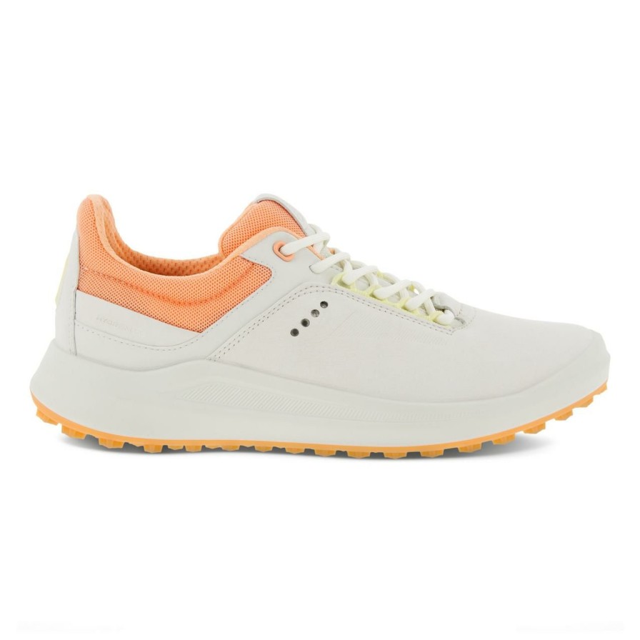 Shoes * | Ecco Women'S Core Hybrid Spikeless Golf Shoe White/Orange