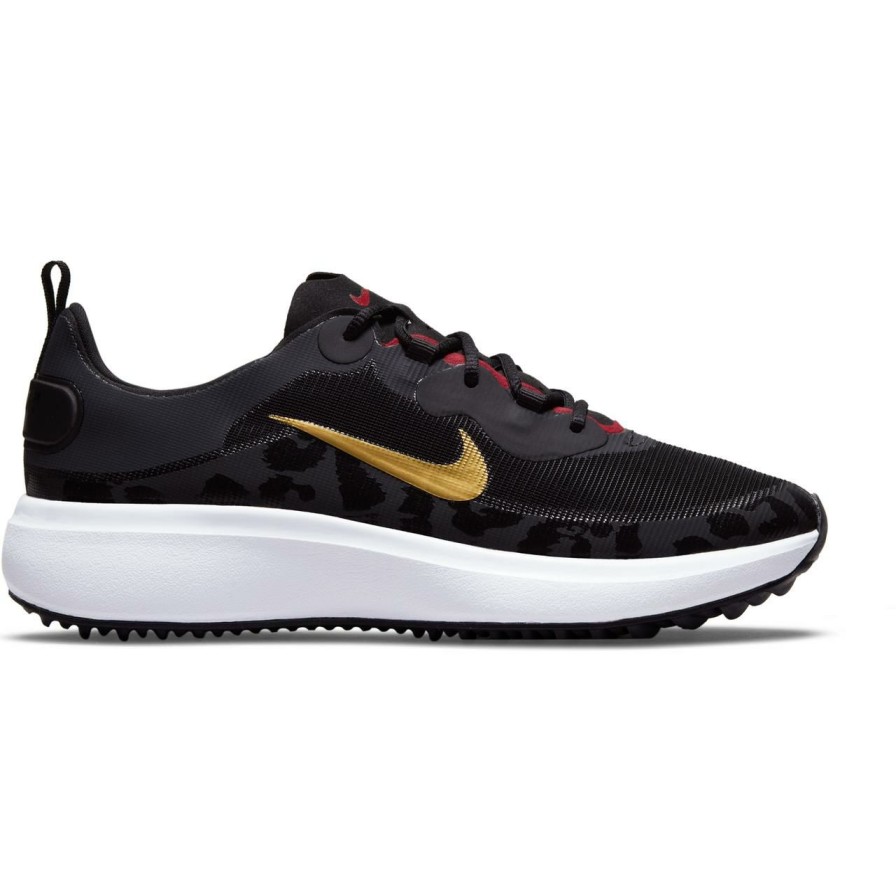 Shoes * | Nike Women'S Ace Summerlite Spikeless Golf Shoe-Black/Gold