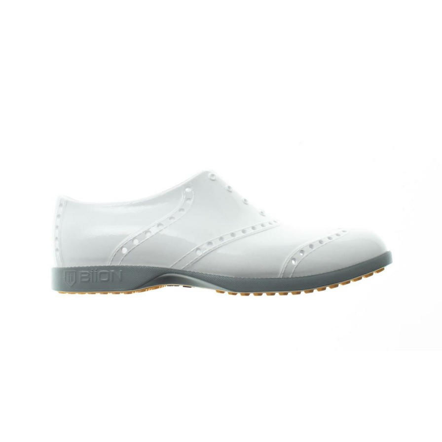 Shoes * | Biion Men'S Oxford Classic Spikeless Shoe Tux White Lux