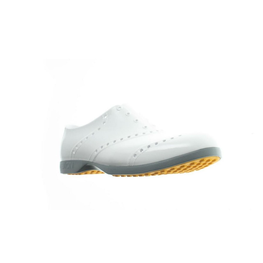 Shoes * | Biion Men'S Oxford Classic Spikeless Shoe Tux White Lux