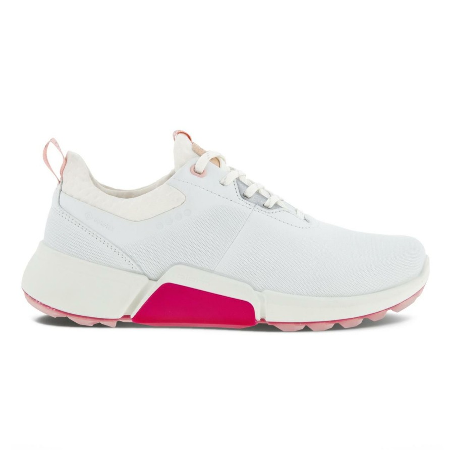 Shoes * | Ecco Women'S Biom Hybrid 4 Spikeless Golf Shoe White/Pink