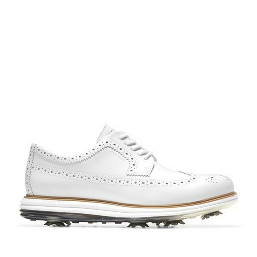 Shoes * | Cole Haan Men'S Original Grand Tour Spiked Golf Shoe White