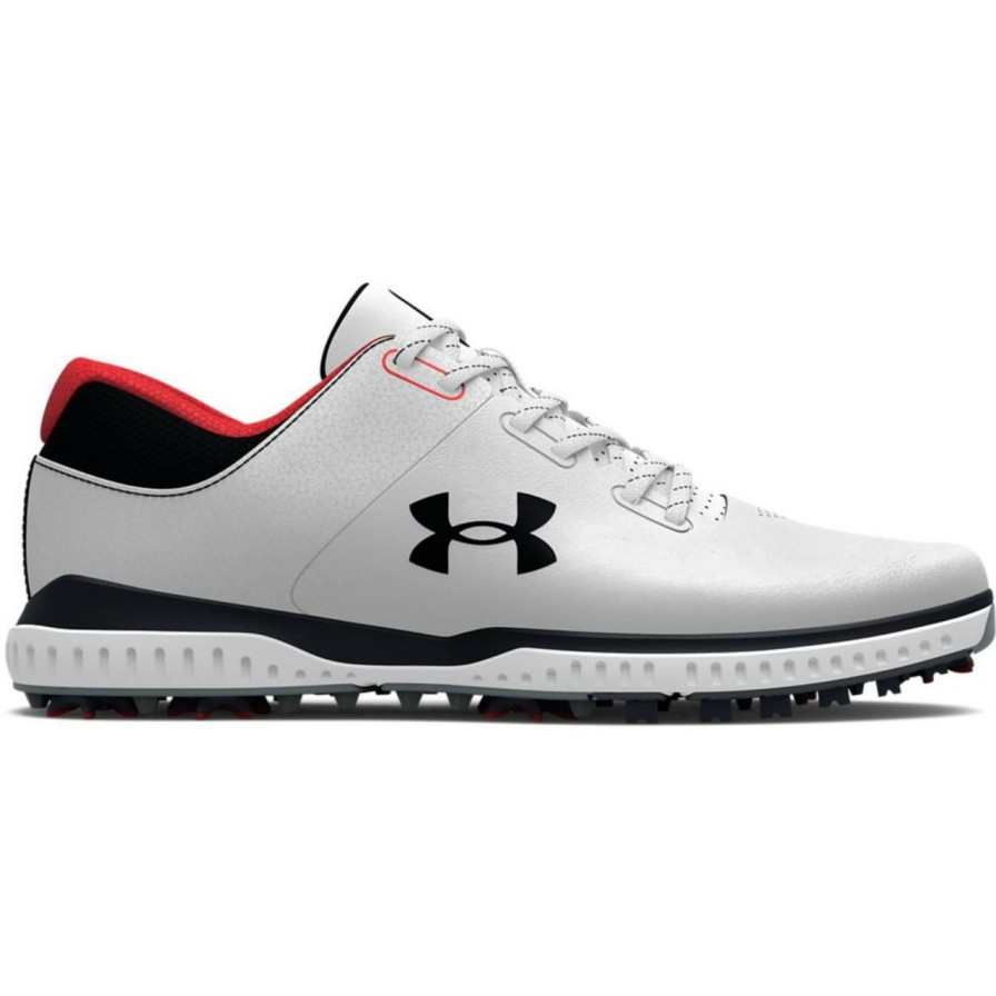 Shoes * | Under Armour Men'S Medal Rst Spiked Golf Shoe White/Black