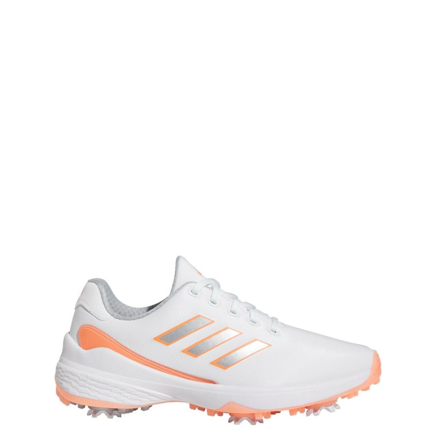 Shoes * | Adidas Women'S Zg23 Spiked Golf Shoe White/Peach